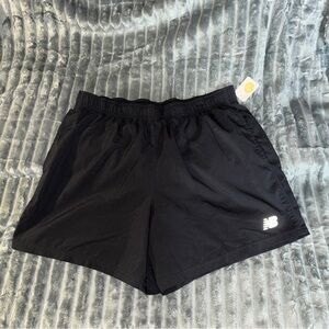 New Balance Black Athletic Shorts with Elastic Waistband